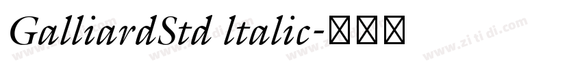GalliardStd ltalic字体转换